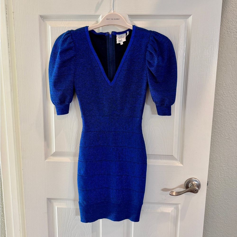 XS Herve Leger Gorgeous Blue Dress